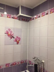 Bathroom design with floral panels