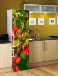Self-adhesive paste over kitchen photo