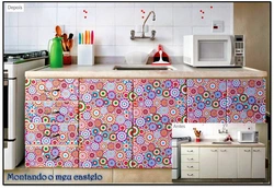 Self-Adhesive Paste Over Kitchen Photo