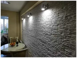 Plaster in the kitchen interior