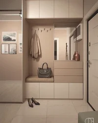 Modern hallways with a wardrobe for narrow corridors photo
