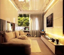 Design Of A Small Living Room In A House With One Window