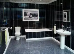 Bathroom interior from panels photo