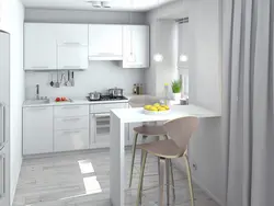 Gray kitchen in Khrushchev in the interior