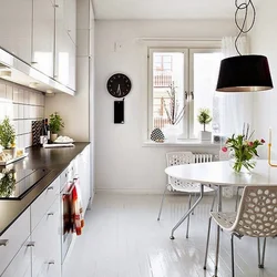 Kitchen interior with small tiles