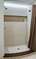 Тарҳи Ванна Бо Табақи Душ Ва Парда