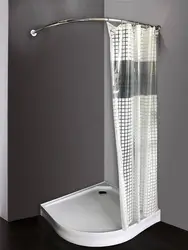 Bathtub design with shower tray and curtain