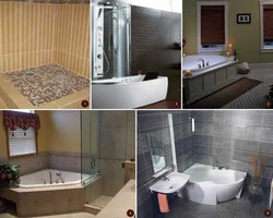 Bathtub design with shower tray and curtain