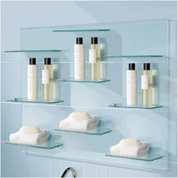 Рафҳои ҳаммом муосир барои shampoos дар дохили