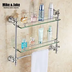 Modern bathroom shelves for shampoos in the interior