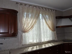 Photo of how to hang curtains in the kitchen photo