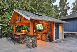 Summer kitchen grill photo