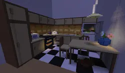 Minecraft oshxonasining ichki qismi