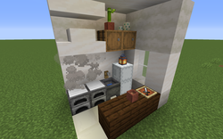 Minecraft oshxonasining ichki qismi