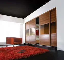 Wall-to-wall wardrobe in the living room design