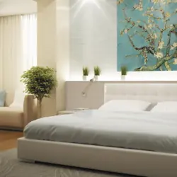 Panel on the wall in the bedroom photo