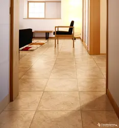 Porcelain tiles in the apartment hallway photo