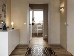 Porcelain tiles in the apartment hallway photo