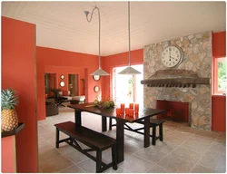 Terracotta in the kitchen interior