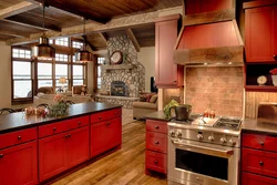Terracotta in the kitchen interior