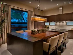 Kitchen interior island table