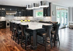 Kitchen interior island table