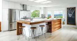 Kitchen interior island table