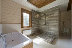 Log house bathroom design