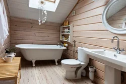 Log house bathroom design