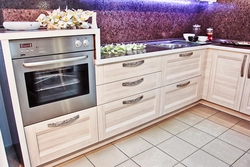 Built-in oven in the kitchen interior