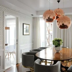 Modern Chandeliers In The Kitchen Above The Table Photo