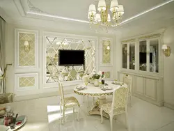 Дизайн стен на кухне классика