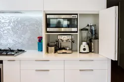 Coffee machine in the kitchen interior