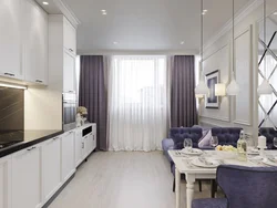 Curtains for the kitchen in a modern style photo gray