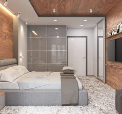 Bedroom layout in an apartment photo