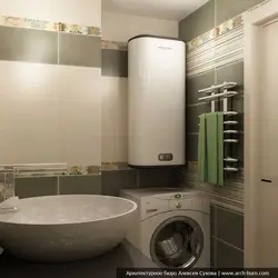 Bathroom designs 4 sq m with washing machine