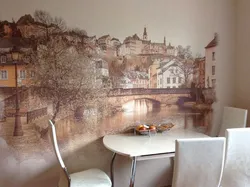 Show a photo of wallpaper for the kitchen