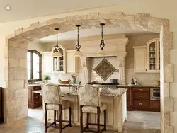 Italian kitchen living room interior