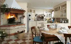 Italian kitchen living room interior