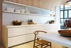 Yuqori shkaflarsiz minimalist oshxona dizayni