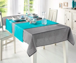 Photo of tablecloth on kitchen table