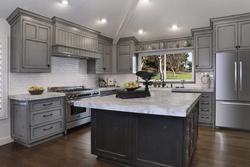 Gray Kitchen Design In Classic Style