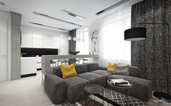 Mətbəx qonaq otağı dizaynı 2023 müasir interyer