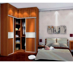 Corner bedroom interior photo