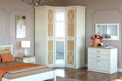 Corner bedroom interior photo