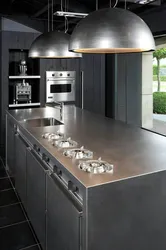 Кухни из нержавеющей стали фото