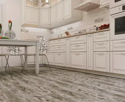 Quartz vinyl on the kitchen wall photo