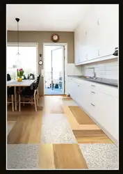 Quartz vinyl on the kitchen wall photo