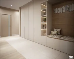 Design of a large wardrobe in the hallway