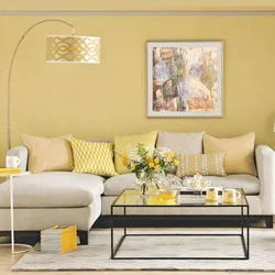 Living Room Design Brown And Yellow